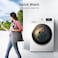 Hisense WFQA1214EVJM Freestanding 12 KG Front Load Washing Durable Inverter Machine Steam Wash Quick Wash 15 Washing Programs 1400 RPM White Energy Rating A [Energy Class A]
