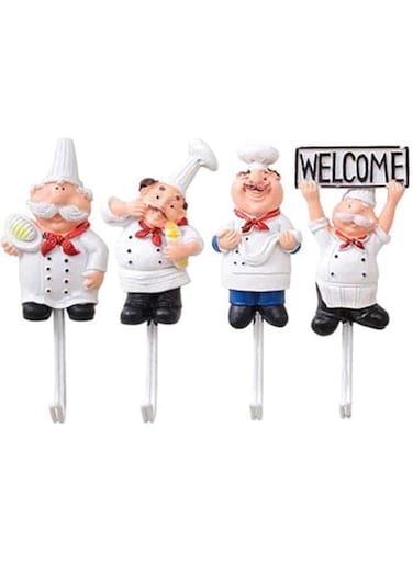 COOLBABY 4PCS Home Kitchen Resin Stainless Steel Hook,Nail-Free Wall Hooks,Adhesive Hook Behind Door