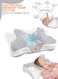 Butterfly-Shaped Memory Foam Cervical Pillow &acirc;&euro;&ldquo; Ergonomic Orthopedic Neck &amp; Shoulder Support for Side, Back &amp; Stomach Sleepers &acirc;&euro;&ldquo; Pressure Relief Contour Design with Breathable Washable Cover