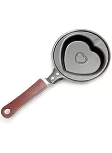 Mini Poele Mini 12 cm Fry Pan - Heart Design - Black(MPD-12R)