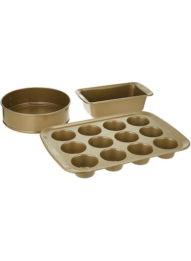 BERGNER BAKERIGHT PRO 3PC BAKEWARE SET, CARBON STEEL, BG37131GD