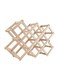 Wooden Wine Bottle Rack Beige 13 x 6 x 35centimeter