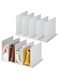 KASTWAVE White Plastic Purse Handbag Organizer, for Closet Shelf Adjustable Handbag Storage Organizer, Cabinet and Bookshelf Organizer for Shirt, Sweater and Books, Detachable &amp; Space Saving (2 Sets)