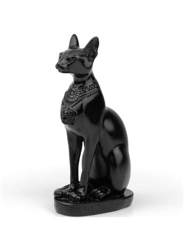 TRANSGOOD Egypt Cat Goddess Bastet Collectible Figurine 4.2" H Egypt Souvenirs Mini Resin Figurine for Home Desktop Decoration