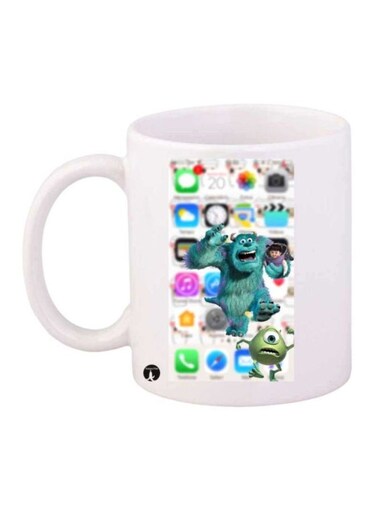 Monsters Inc Printed Mug Blue/Green/Yellow