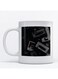 Cassette Printed Mug White/Blak/Grey