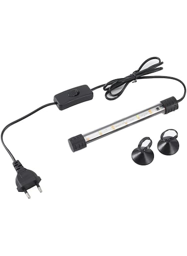 مصباح LED لنباتات الأحواض المائية مع تشغيل/إيقاف، بصفين من حبات الإضاءة (4 ألوان)، إضاءة أكواريوم 18 سم للنباتات المائية وأحواض المياه العذبة (ثلاثة أقسام ضوئية: أبيض، أحمر، أخضر، وأزرق)