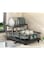 Kitchen dish rack with drainer, carbon steel kitchen cutlery storage rack, black drainer, two-tier kitchen cutlery drying rack, kitchen countertop storage rack