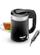 Geepas 2-in-1 Double Layer Traveller's Kettle, 0.5L Kettle, GK38055   12V Portable Electric Car Kettle   Stainless Steel Coffee Mug with Cigarette Lighter Charger