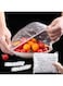 200pcs Disposable Food Cover Plastic Wrap Elastic Fresh Keeping Bags Food Lids For Fruit Bowls Cups Stretch Lids for Containers Caps Fridge Storage Kitchen Transparent Saver Bag