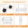 3 Tier Foldable Utility Rolling Cart with 360&deg; Lockable Wheels,Collapsible Metal Storage Organizer Trolley for Kitchen, Bathroom, Office &amp; Home, No Assembly Needed (white)