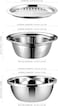 3 in 1 Multipurpose Strainer Drainer Cutter Colander,Stainless Steel Cheese Grater &amp; Salad Maker,Kitchen Drain Basket Set for Washing Fruits and Vegetables