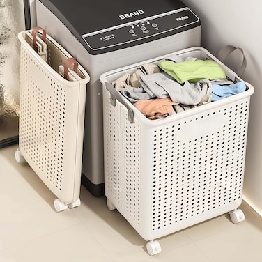 Breathable Laundry Hamper &amp; Storage Basket &ndash; Large Dormitory Clothes Organizer with Handles, Collapsible Breathable Fabric Storage Bin for Home, Bedroom, Laundry &amp; Travel