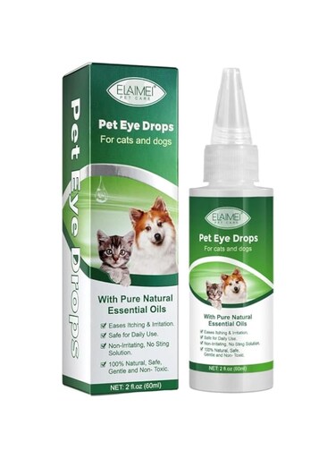 FDTY Pet Eye Drops Cat Natural Antibacterial Eye Drops for Dogs &amp; Cat Eye Drops   Allergy Friendly Treatment for Gunky, Dry or Swollen Eyes in all Pets   Antifungal Cat or Dog Eye Wash
