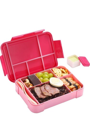 Lunch Box Containers for Toddler Kids, 1330ml Bento Box with Removable Divider Fork &amp; Spone Microwave Dishwasher Freezer Safe