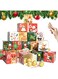 Aowin 24 PCS Christmas Advent Calendar Boxes,Christmas Countdown 24 Days Gift Boxes,DIY Empty Countdown Number Candy Box for Kids and Family Holiday Xmas Decor,Gift Candy Boxes for Party Present