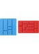 MAKINGTEC 2 PCS Chocolate Silicone Mold, Building Bricks Silicone Mould for Building Block Themes Kids Party DIY Cake Baking Kids Party's and Baking Building Block Themes
