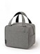 Double Layer Waterproof Portable Fresh-keeping Lunch Box Bag Nylon Grey