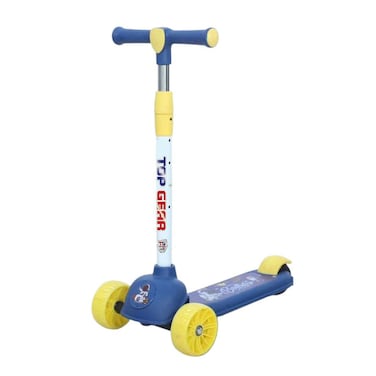 Top Gear Kids Scooter TG 635 &ndash; 3-Wheel Kick Scooter with Flashing PU Wheels, Rear Brake &amp; Removable Handle - Blue