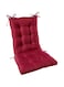 Sweet Home Collection Rocking Chair Cushion Premium Tufted Pads Non Skid Slip Backed Upper and Lower with Ties, 2 Piece Set, Burgundy Red