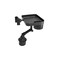 Car Cup Holder Tray, Adjustable Vehicle Food and Drink Stand with Phone Mount, Black