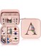 GDTOMEEU Birthday Personalized Gifts for Women Friend Sister, Small Travel Jewelry Case Jewelry Box Jewelry Organizer, Ring Necklace Earring Jewelry Holder Organizer Box with Mirror Letter (A)