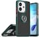 Oppo A40 Case/Oppo A3X Case/Oppo A3 Case Flexible Silicone Case, Camera Protection Thin Translucent Shockproof Matte Back Cover with 360 rotational Magnetic Ring Holder (Green)