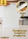 Premium Acrylic Cutting Board 45.5x30x2cm, Hygienic Scratch &amp; Stain Resistant Chopping Board with Stainless Steel Handle, Dishwasher Safe Multipurpose Kitchen Prep Board, Large White T114573