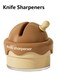 Manual Knife Sharpener, For Knives (Stainless Steel, Titanium, Steel), For Double-edged, Fine Ceramic Whetstone,
