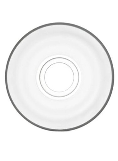 6-Piece Classical Tea Saucer Set Clear 102mm