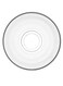 6-Piece Classical Tea Saucer Set Clear 102mm