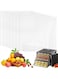 Azonee Silicone Dehydrator Sheets, Pack of 8 Reusable BPA-Free Non-Stick Drying Films, 40 x 40 cm for Fruit Dryers, Suitable for Steaming and Dehydrating