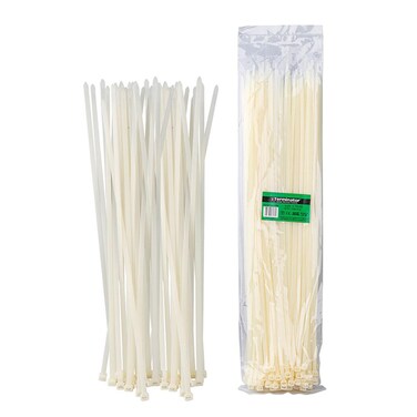 Terminator Cable Ties In White Colour (100Pcs In Bag)