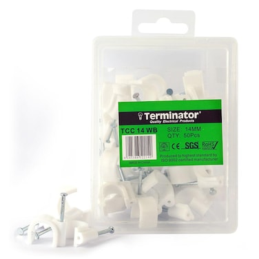 Terminator Cable Clips 14mm 50Pcs