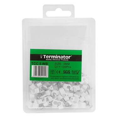 Terminator Cable Clips 5mm 100Pcs