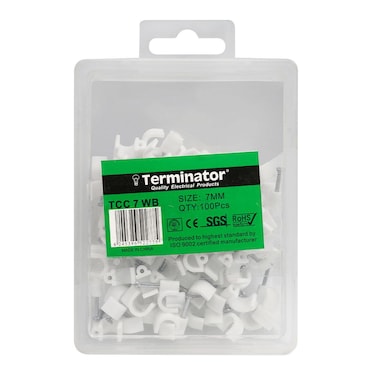 Terminator Cable Clips 7mm 100Pcs