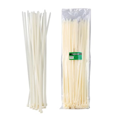 Terminator Cable Ties In White Colour (100Pcs In Bag)