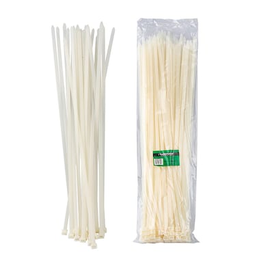 Terminator Cable Ties In White Colour (100Pcs In Bag)