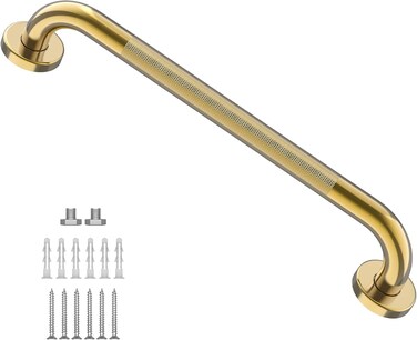 24 Inch Stainless Steel Knurled Golden Grabbar (1.25 inch dia)