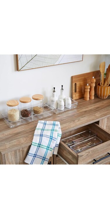 HomeBox Omega Kitchen Organiser, Small, Clear