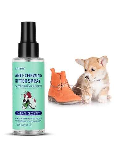 KASTWAVE No Chew Spray for Dogs, 100ml - Alcohol-Free Bitter Deterrent for Dogs &amp; Cats, Training &amp; Behavior Aids, Effective Anti-Chew Formula, Safe on Skin &amp; Fur