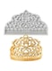 DELFINO Crown Cake Fondant Molds, Sugar Craft Crown Baroque Style Silicone Mold for DIY Baking Cupcake Topper Chocolate Candy Pastry Jewelry Clay Cake Decorating