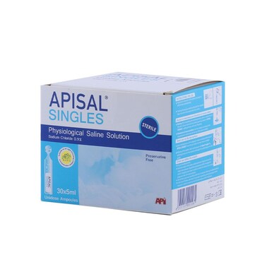 Apisal Singles Sterile Physiological Saline Solution 5ml 30's