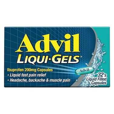 Advil 200 mg Liqui-Gels, Pack of 32's