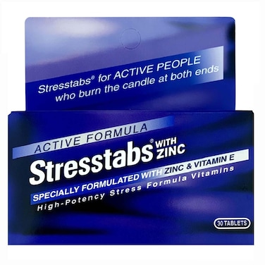 Stresstabs Stress Formula Multivitamin Supplement Tablets With Zinc &amp; Vitamin E, Pack of 30's