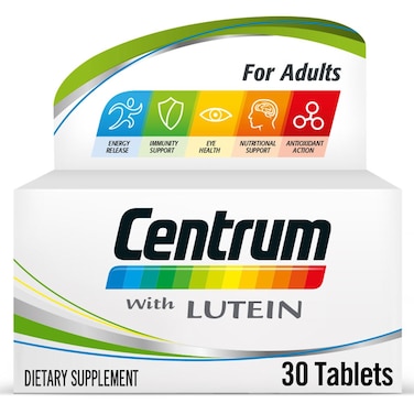 Centrum With Lutein Adult Multivitamin Supplement Tablets, Pack of 30's