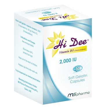 Hi Dee Vitamin D3 2000 IU Soft Gelatin Capsules 30's