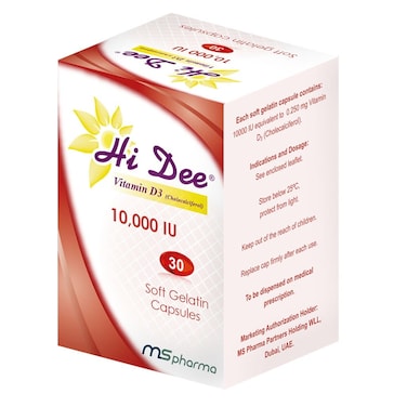 Hi Dee Vitamin D3 10000 IU Soft Gelatin Capsules 30's