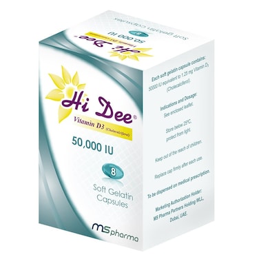 Hi Dee Vitamin D3 50000 IU Soft Gelatin Capsules 8's