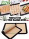 2 Pack Silicone Baking Mat Reusable Baking Mat Non-Stick Food Safe Silicone Mats for Baking Oven Baking Sheet for Making Cookies Macaroons Bread Black
